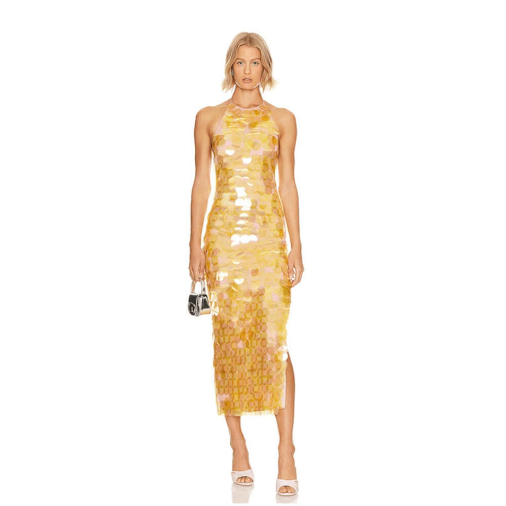 Simon Miller Junjo Dress embellished bodice LIMONECELLO SIZE 8 NWT $595 msrp - Picture 2 of 15